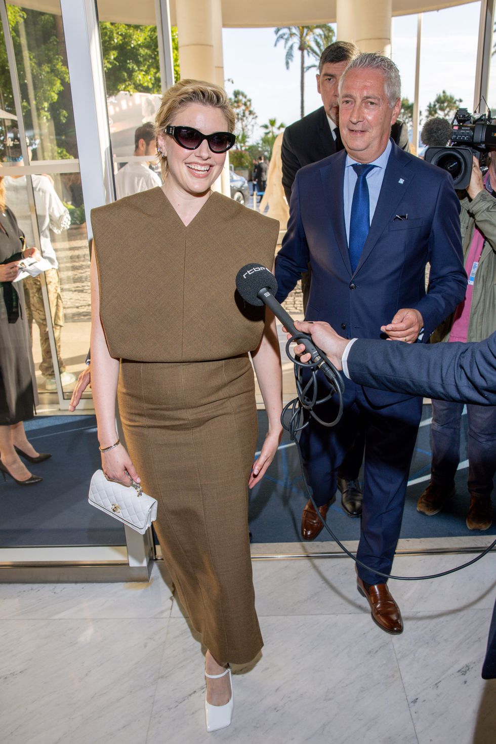 cannes, france may 13 greta gerwig attends a dinner ahead of the 77th cannes film festival on may 13, 2024 in cannes, france photo by arnold jerockigc images